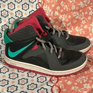 Nike Kids Sneakers - Black, Pink, and Teal